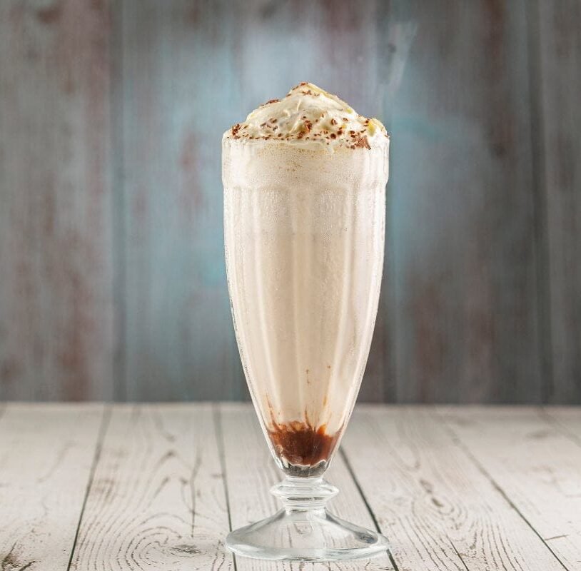 Cremoso y dulce licuado de mazapán, sabor tradicional.